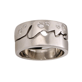 Love Times Love 1/2 set | Matching Commitment Ring 18 White Gold - Click Image to Close